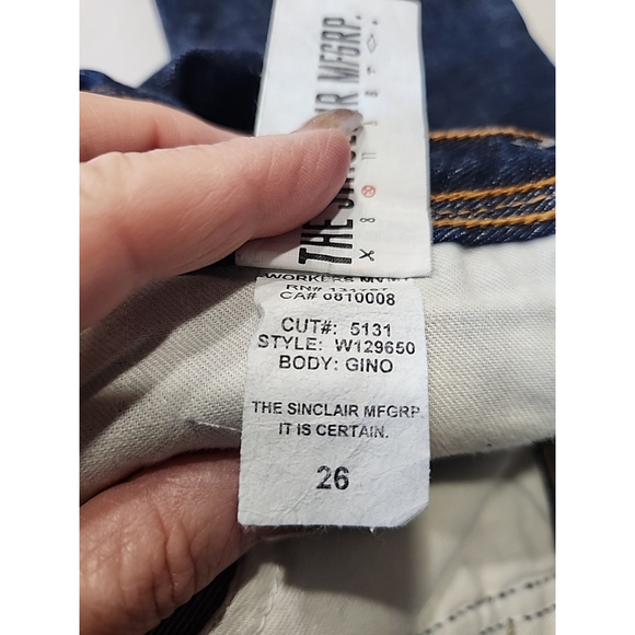 Sinclair Workers MVMT Women's Gino Jeans Dark Blue 26x29 New Without Tags - Picture 11 of 14